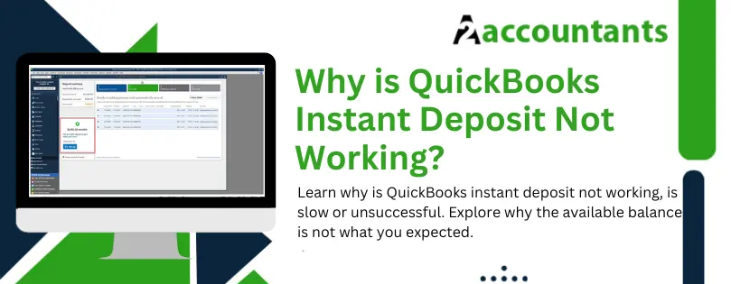 QuickBooks Instant Deposit not working